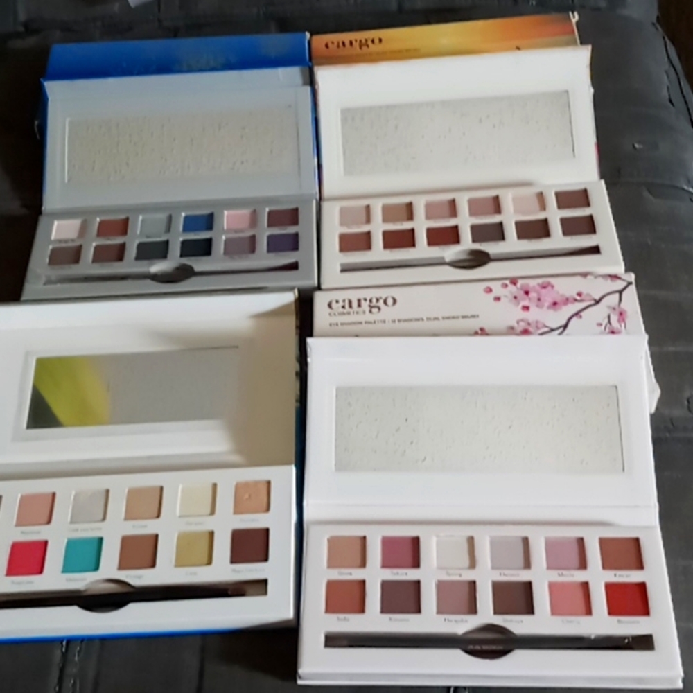 Cargo eye shadow pallets & eye shadow brushes